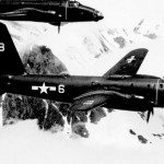 A three-plane formation of VP-4 P2V-2's in-flight over Alaska, 18 October 1948. A three-plane formation of VP-4 P2V-2's in-flight over Alaska, 18 October 1948.